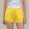 thumbnail image 2 of ShomPort Girls Lace Trim Shorts Casual Summer Elastic Waist Drawstring Loose Comfy Dressy Shorts, 4-14Y, 2 of 9