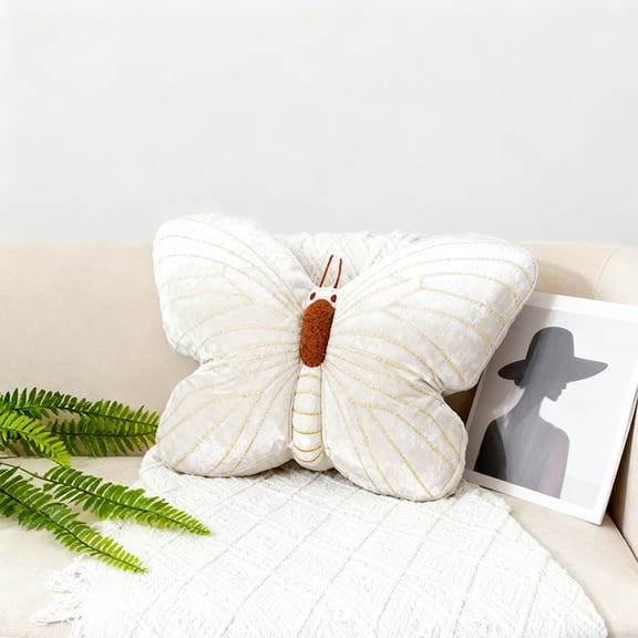 Euahivb Butterfly Shaped Throw Pillow, Soft Polyester Decorative Cushion for Couch Bed and Holiday Decor, Cozy Support Pillow for Daily Use