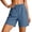 Blue, variant on JYnXIANTI Shorts for Women Lightweight Elastic Waist Zipper Pockets Shorts Quick Dry Workout Athletic Shorts Summer Outfits