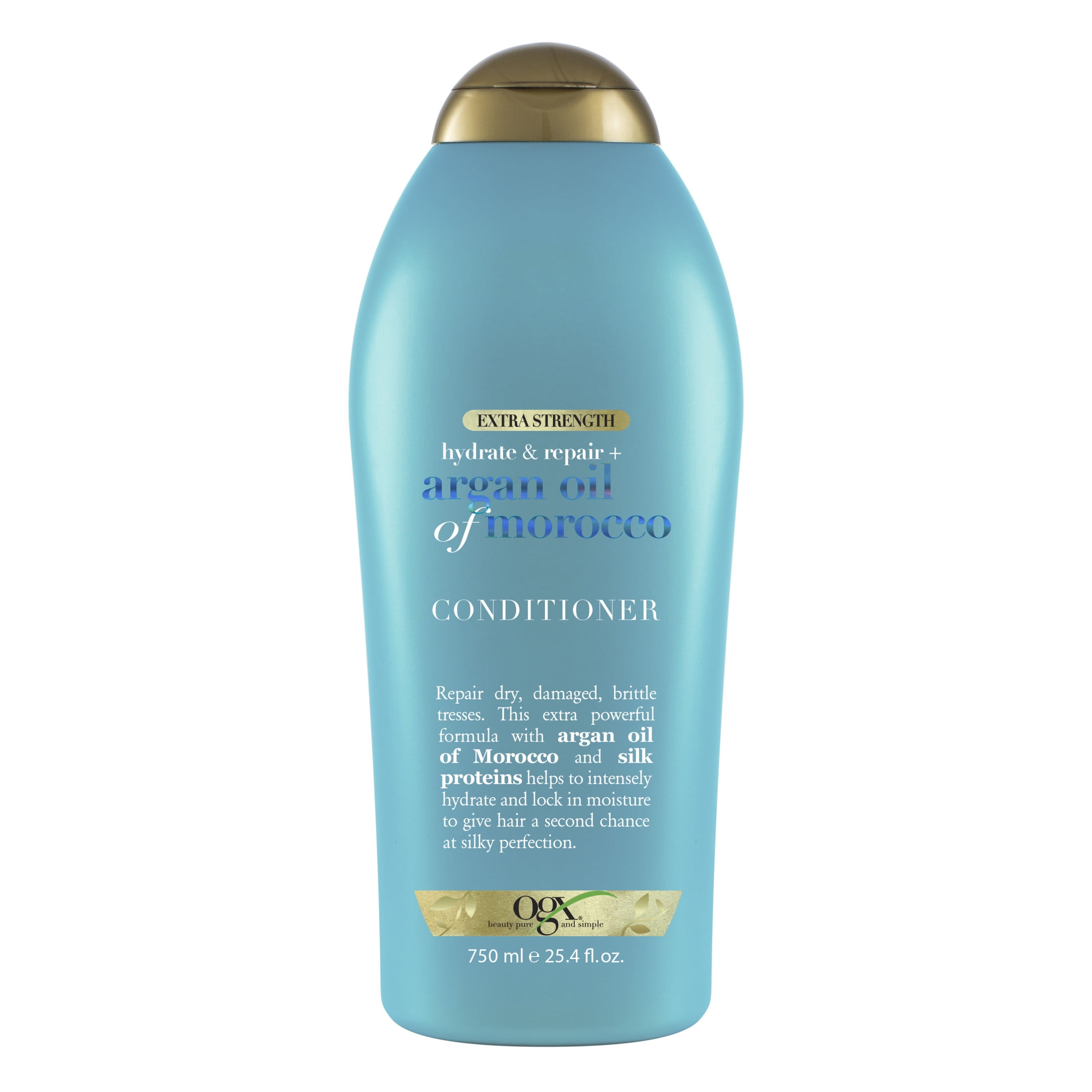 OGX Extra Strength Hydrate & Repair + Argan Oil of Morocco Nourishing Daily Shampoo and Conditioner Set, 25.4 fl oz