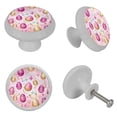 thumbnail image 4 of Easter Fluorescent Glow-in-the-Dark Dresser Pulls with Screws - Round 4-Pack for Cabinets, Wardrobes, and Dressers - Furniture Decor with Kitchen Hardware, 4 of 6