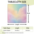 thumbnail image 2 of Dreamy Pastel Sky Square Fitted Tablecloth with Elastic Edge,Square Table Cover,Washable Elastic Table Cover for Home Kitchen Party Decor 34"x34", 2 of 6