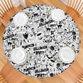 thumbnail image 2 of Halloween Doodle Halloween Elements Round Fitted Tablecloth with Elastic Edge,Dining Table Cover Waterproof,Outdoor Round Tablecloth for Camping,Dining,Indoor and Outdoor, 2 of 7