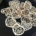thumbnail image 3 of Acahhotxx 50pcs Carving Hollow Heart Flower Wooden Painting Scrapbooking Craft Handmade, 3 of 3