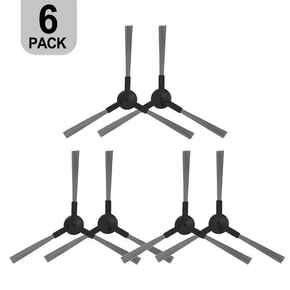 LITTLE HOME 6 Pack Replacement Side Brushes for Irbis 0321 0121 Redmond VR 1321s Robot Vacuum Cleaner, Compatible with for Mamibot PROVAC Teendow BR151, Efficient Corner Cleaning Accessories