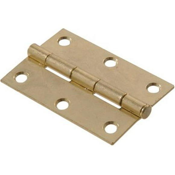 3 in. Light Narrow Hinge with Removable Pin, Brass Plated