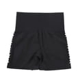 thumbnail image 4 of Gyexs Women's High Waist Cut Out Yoga Shorts, Seamless Workout Biker Shorts with Side Detail Black, Size XL, 4 of 8