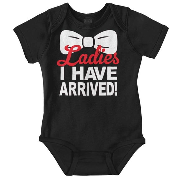 Ladies I Have Arrived Bowtie New Son Bodysuit Jumper Boys Infant Baby Brisco Brands 12M