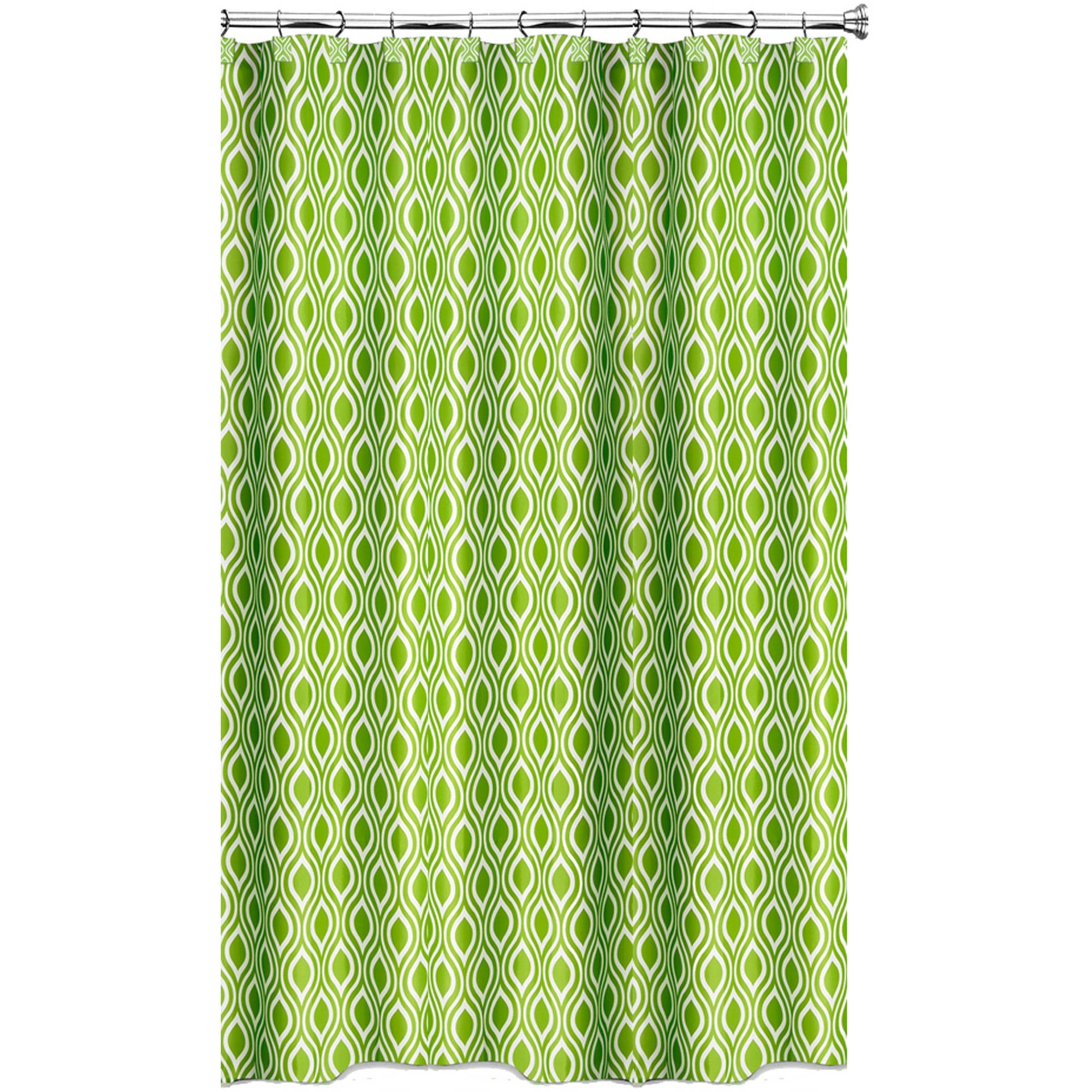 Nicole Lime Green Shower Curtain, Chartreuse Green Shower Curtain