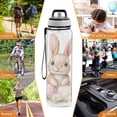 thumbnail image 7 of 32oz Transparent Sports Water Bottle with Straw for Kids Adults Outdoor School Gym Fitness Cute Easter Bunny, 7 of 7