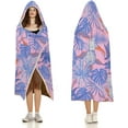 thumbnail image 3 of Sweet-tropical-pattern Wearable Blanket Women Men Hooded Blanket Adult Plush Poncho Lightweight Soft, 3 of 6