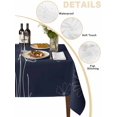 thumbnail image 2 of Navy Blue Table Cloth, Waterproof Tablecloth for Rectangle Tables, Spring Flora Reusable Washable Fabric Table Cover for Restaurant Kitchen Dining Tables 60"x102" Modern Abstract Art Pastoral, 2 of 9