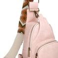 thumbnail image 2 of Bolso Bandolera Bolso De Pecho Para Mujer Con Correa Ajustable De Pu Para Bolso De Compras De Viaje De Oficina (Rosa), 2 of 5