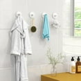 thumbnail image 2 of Adhesive Hooks For Walls No Damage 4 PCS, Heavy Duty Aluminum Strong Adhesive Towel Hooks For Bathrooms For Inside Shower For Hanging Loofah, Clothes, Robes, 2 of 7