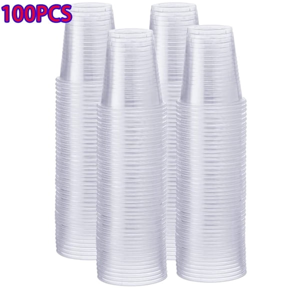 Firefly Hope Disposable Clear Plastic Cups - 100pcs 6oz Glossy Drinkware for Events & Parties