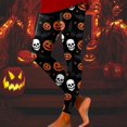 thumbnail image 3 of Womens Halloween Leggings Elastic High Waist Funny Print Slim Fit Lifting Tights Pants Workout Yoga Pants, 3 of 6