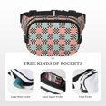 thumbnail image 5 of Zufioo Colorful Checkered Print Square Double Layer Waist Bag, Durable & Stylish Fanny Pack with Zippered Pockets and Adjustable Strap for Outdoor & Daily, 5 of 9