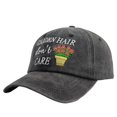 thumbnail image 2 of Funny Garden Hair Don’t Care Hats for Women Mama, Adjustable Wash Cotton Embroidered Gardening Baseball Cap, 2 of 4