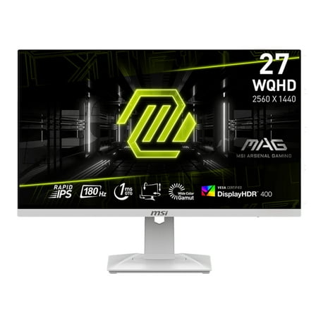 MSI 274QRFW 27" WQHD 2560x1440 Rugged Gaming LCD IPS Monitor White