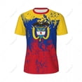thumbnail image 3 of Exclusive design Colombia Flag Grain 3D Printed Men For Running Bike Soccer Tennis Fitness Sports tshirt Mesh Fans Short T-shirt, 3 of 11