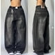 thumbnail image 3 of Pantalones vaqueros holgados Retro de Hip-hop americano para mujer, pantalones de pierna ancha de cintura alta Y2K Harajuku, pantalones góticos de calle para hombre, nuevo, 2024, 3 of 5
