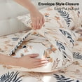 thumbnail image 4 of Floral Printed Sheet Set King Soft Microfiber Botanical Bed Sheets Extra Deep Pocket Pieces, 4 of 7