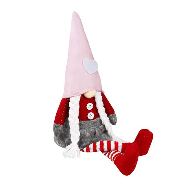 San Valentín Elfo De Peluche Decoración Amor Sin Rostro Muñecas De Peluche Hechas A Mano Figuras De Vacaciones Adornos De Juguete Para Adorno De Mesa Regalo De San Valentín sonducket HA046832-00