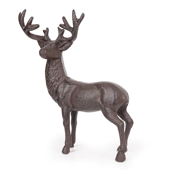 Sungmor Vintage Cast Iron Deer Satue,Rustic Reindeer Figurine for Home & Garden Decor,Vintage Animal Statue Ornament for Living Room,Yard,Garden Decor