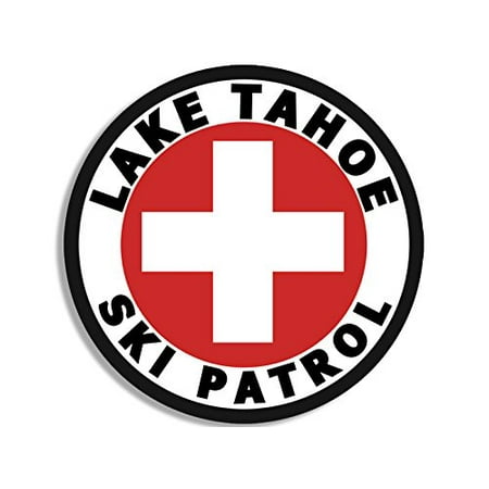 - Round LAKE TAHOE SKI PATROL Sticker (california ca nv nevada snow)