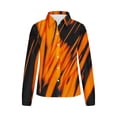 thumbnail image 4 of Camisas de Mujer Casual, Manga Larga Serie Naranja Impresa Botón de Solapa Hasta Blusa de Ajuste Regular Hecha de Poliéster para Todas las Estaciones, Botón de la Camisa de las Mujeres, 4 of 4