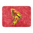thumbnail image 1 of Papillon sur Tapis de Mousse à Mémoire Lavable en Machine Rouge, 1 of 1