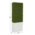 thumbnail image 4 of DecMode 59" Tall Boxwood Hedge Artificial Topiary in Realistic Leaves and White Fiberglass Planter Box, 4 of 8