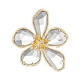 thumbnail image 5 of Hyasfey Women Brooch Flower Shape Alloy Faux Crystal Decor Anti-slip Bag Coat Collar Hat Scarf Decoration Clothes Pin Party Prom Garment Jewelry, 5 of 8