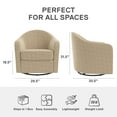 thumbnail image 6 of DHP Gentle Swivel Curved Accent Chair, Taupe Boucle, 6 of 14