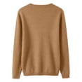 thumbnail image 4 of Domzest Womens Lightweight Cardigan V Neck Button Down Long Sleeve Knit Sweater Fall Casual Soft Basic Knit Cardigan Sweater Camel M, 4 of 8