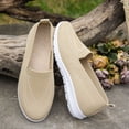 thumbnail image 7 of oqasdz Women's Casual Shoes Plus Size Slip On Close Toe Mesh Breathable Flat Bottom Walking Shoes Solid Color Comfort Trendy Versatile Outdoor Summer, 7 of 7