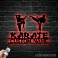 thumbnail image 3 of Craftnamesign Custom Karate Martial Arts Metal Sign LED Light, Karate Sign, Karate Decor, 3 of 5