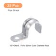 thumbnail image 3 of 25Pack 20mm Pipe Straps One Hole Straps Zinc Plated Steel Pipe Clamp, 3 of 5
