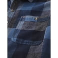 thumbnail image 4 of Ma Croix Mens Casual Plaid Flannel Button Up Long Sleeve Collared Shirt, 4 of 7