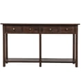 thumbnail image 4 of Console Table, Rustic Entryway Table with Storage Drawers and Bottom Shelves, Wood Sofa Table Behind Couch Table, 4 of 8