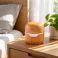 thumbnail image 4 of Box Shaped Wood Grain Aroma Humidifier Oil Diffuser Humidifier Silent Desktop Air Moisturizer For Home Bedroom Dark Light Wood Gr, 4 of 8