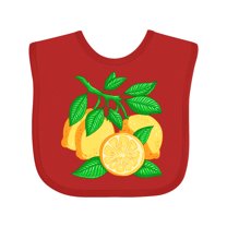 Inktastic I Love Lemons with Lemon Tree Branch Illustration Boys or Girls Baby Bib