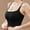 Black, variant on DuoJiaJ Women's Comfortable And Summer New Square Neck Rib Sports Breathable Fitness Tank Top Bra Wireless Bras Green