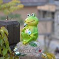 thumbnail image 2 of Frog Garden Decoration, Resin Frogs Statue Sculpture, Welcome To Our Garden Statue, 2 of 4