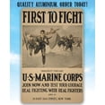 thumbnail image 4 of US Marines First to Fight - Vintage US Marine Corps Wall Art, Military Home and Office Decoration, Great Patriotic Decor and Gift, 8x12 Use Indoors or Outdoors Durable Antique Style Metal Sign, 4 of 17