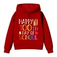 thumbnail image 7 of XAOFW Children's Hoodies Sweatshirts 100 Days Of School Print Fashionable Hoodie Casual Loose Fit Pullover Long Sleeve Hooded Sweatshirt Trendy Cozy Family Gathering Top, 7 of 7
