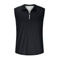 thumbnail image 4 of DDAPJ pyju Big and Tall Polos Shirts for Men Sleeveless Quarter Zip Golf Shirt Lightweight Moisture Wicking Workout Tank Tops Rebajas Hoy Liquidación Black M, 4 of 7