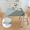 thumbnail image 2 of BANET  Heavy Duty Cotton Linen Tablecloth for Square Table Stitching Tassel Table Cloth for Dining Table Dust-Proof Table Cover for Tabletop Decoration white, 2 of 8