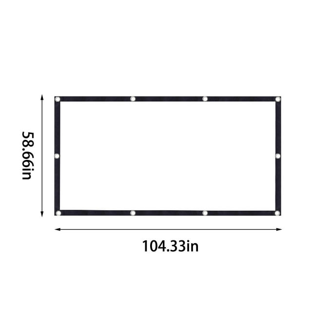 Dvkptbk Projecteur Écran Projecteur de Film Écran 16:9 Pliable et Portable Anti-Plis Projection Intérieure Extérieure Double Face pour Maison, Fête, Camping Rideaux de Projection