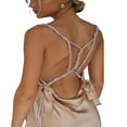 thumbnail image 3 of PENGXIANG Femmes Été Partie Robe Paillettes Bretelles Sans Manches une Seule Pièce, 3 of 6